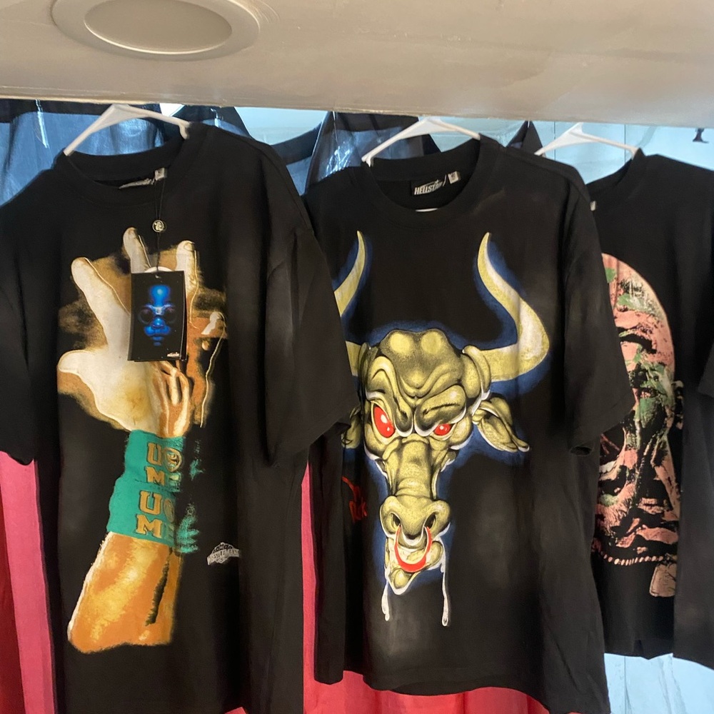 Black Graphic T-Shirt with Bull Design